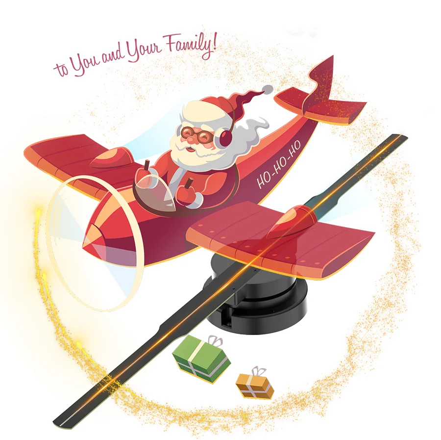 42CM Wifi 3D Hologram Projector Fan Remote Wifi Control 3d led projector Display Player Holographic Advertising Projector - Image 2