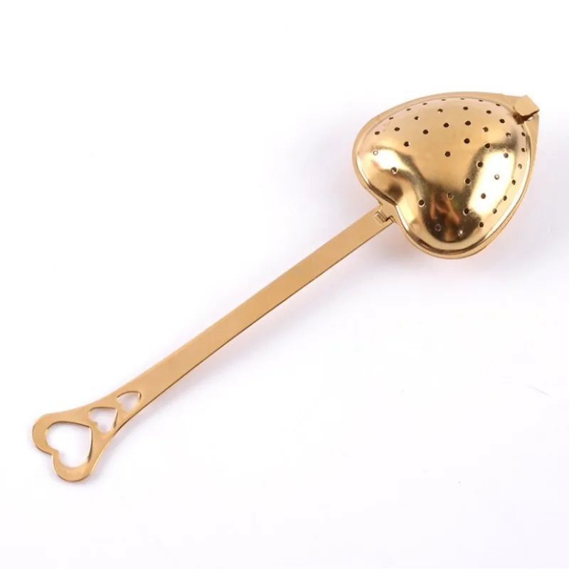 Creative Stainless Steel Tea Strainer, Heart-Shaped Tea Infuser, Filter Spoon, Tea Tool, 20Pcs Lot - Image 3