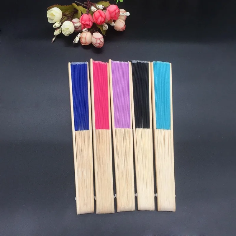 30pcs/lot Custom Folding Fan Personalized Bride & Groom's Name & Date Silk Wedding Dance Hand Fan with Gift Box Party Favors - Image 3