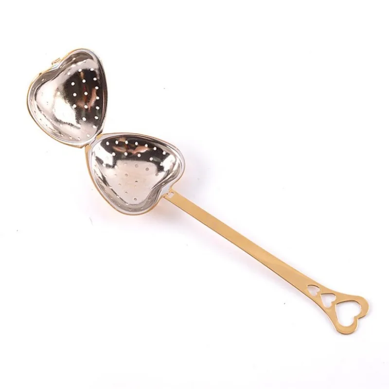 Creative Stainless Steel Tea Strainer, Heart-Shaped Tea Infuser, Filter Spoon, Tea Tool, 20Pcs Lot - Image 4